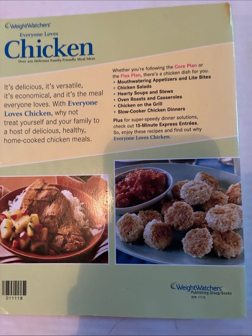 Weight Watchers Chicken Cookbook - Yellow & Blue Cover